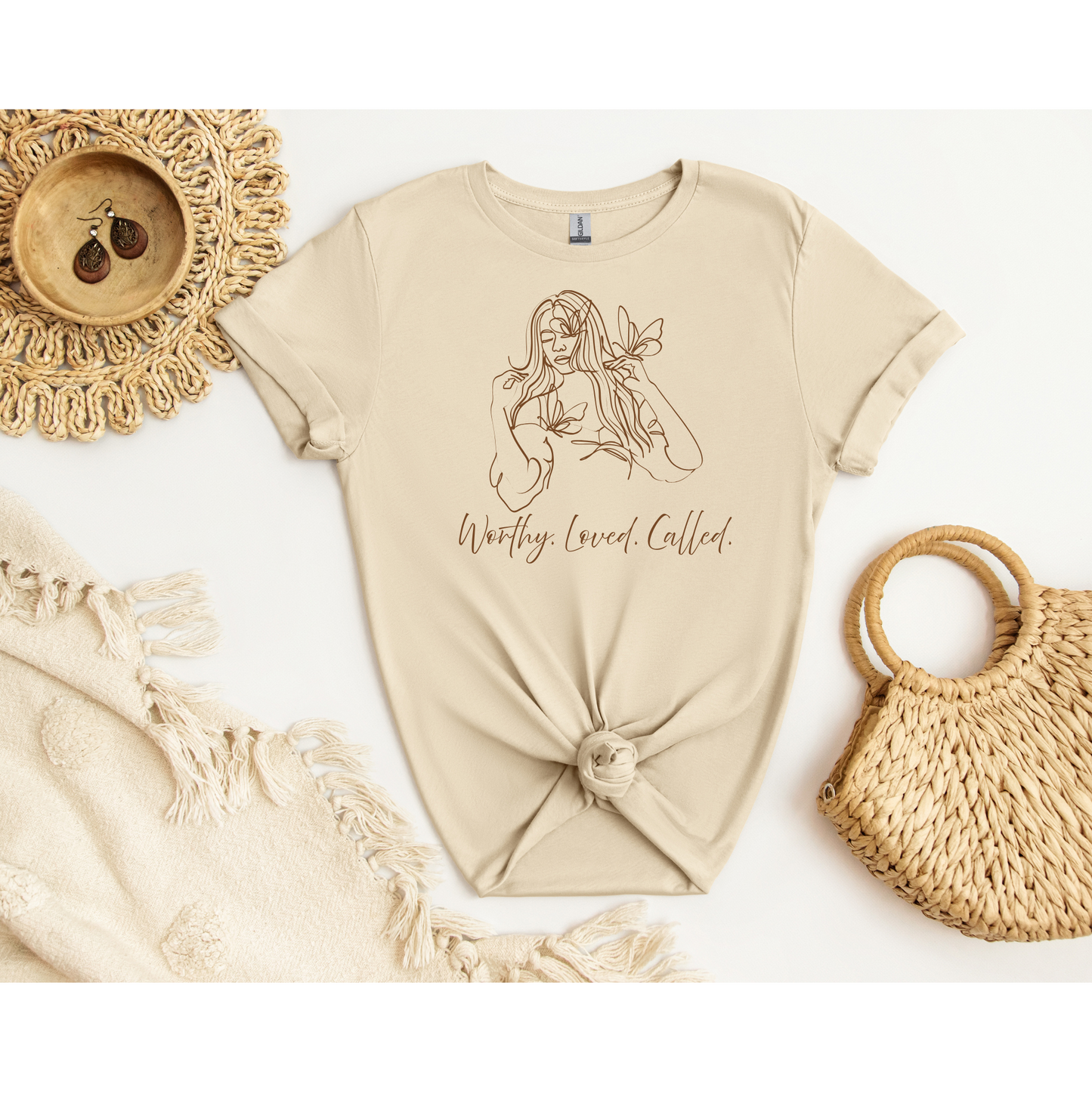 Worthy,Loved, Called, – Christian Women’s T-Shirt