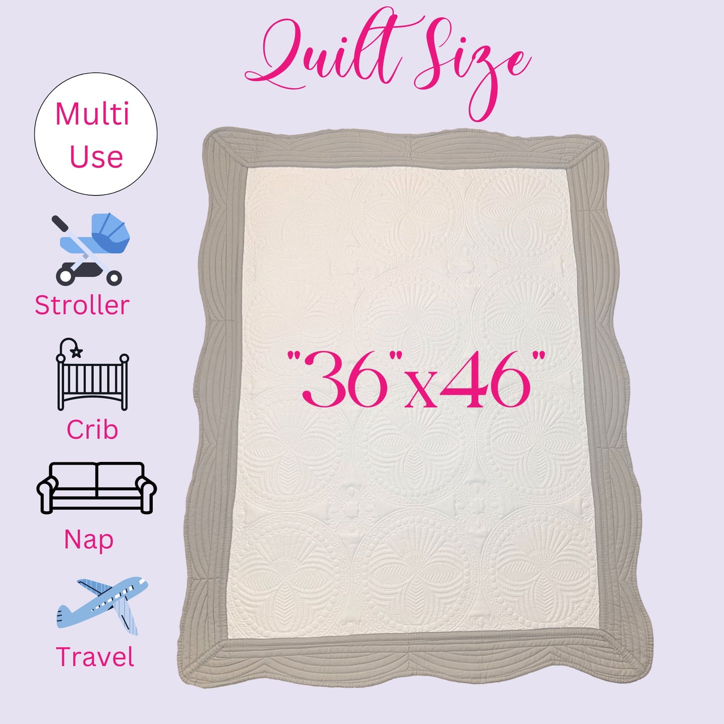 Baby Elephant-Personalized Embroidered Heirloom Baby Quilt, Cozy Nursery Decor - JJHG Custom Designs