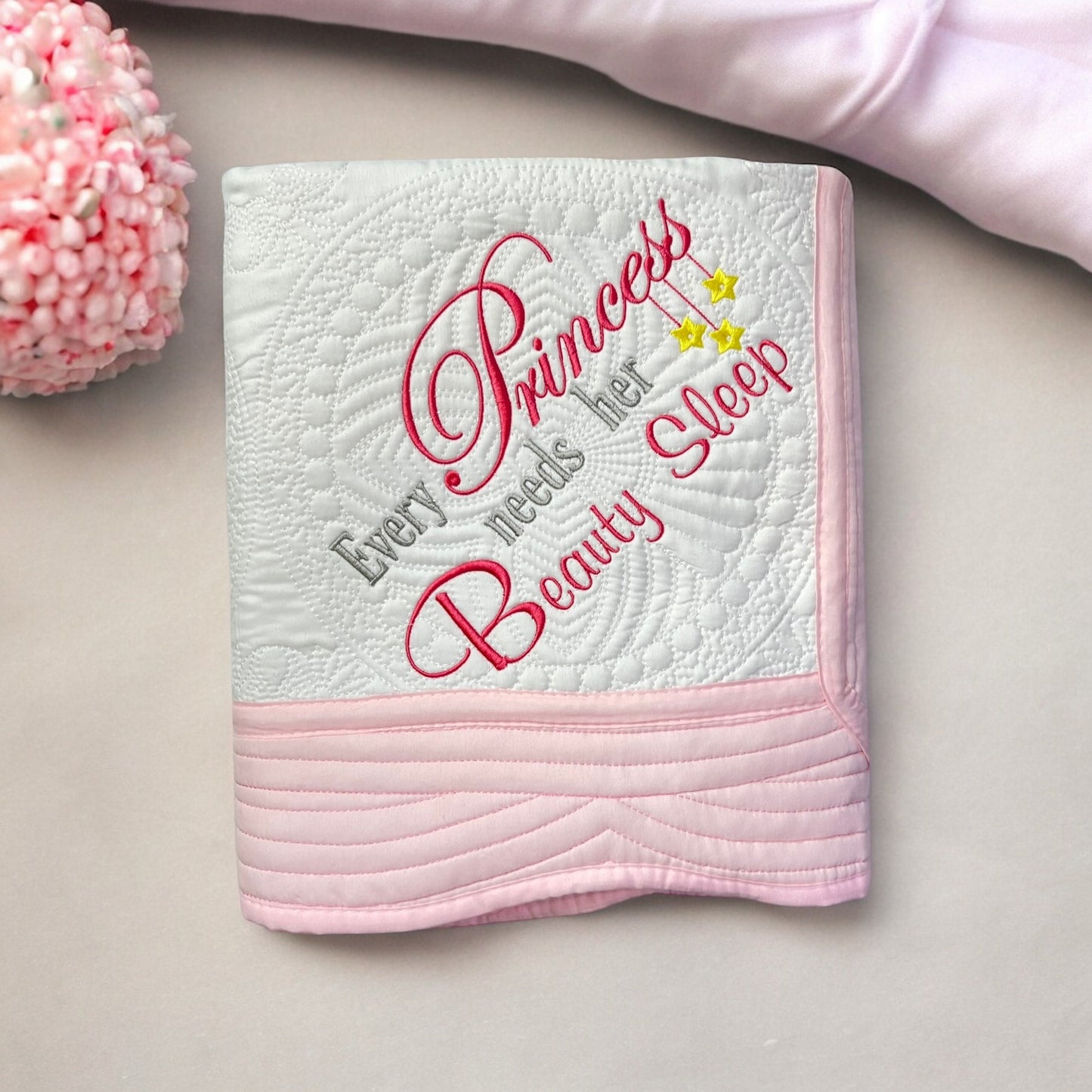 Custom Baby Blanket, Embroidered, Personalized, Newborn Girl, Coming Home, Baby Shower Keepsake Gift, Nursery Decor, Expecting Mom Gift - JJHG Custom Designs