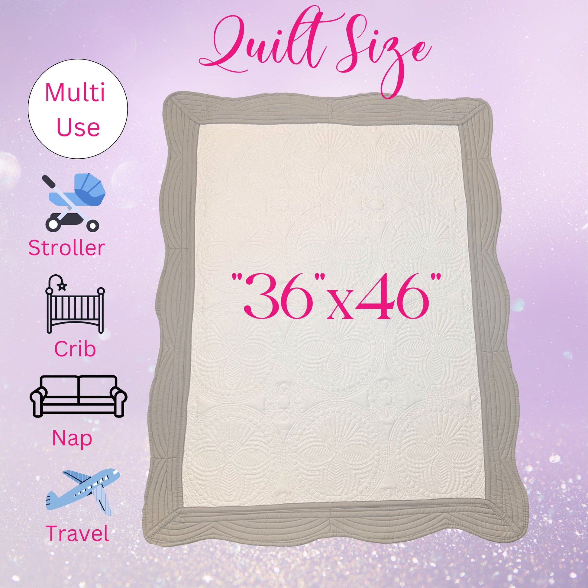 Safari Animals-Personalized Embroidered Heirloom Baby Quilt,Cozy Nursery Decor - JJHG Custom Designs